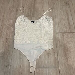 Express White Lace Bodysuit